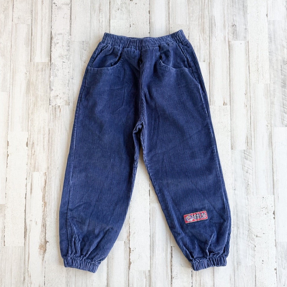 Vintage 90s Rugrats Blue Corduroy Pants Boys Kids Size 6 Nickelodeon Joggers